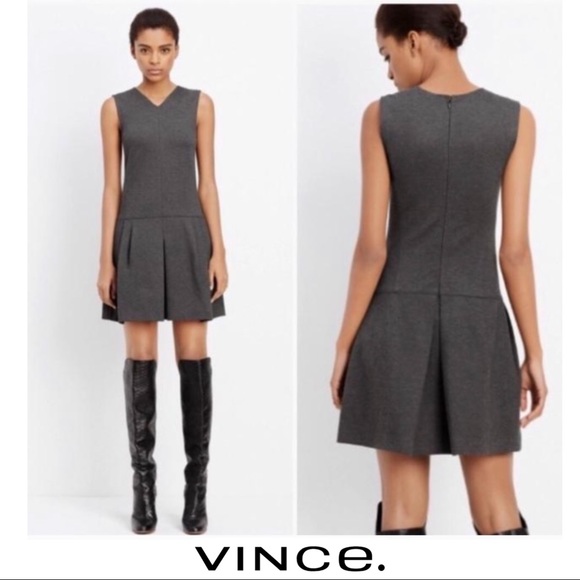 Vince Dresses & Skirts - NEW Vince Pleated Gray Point Career Dress